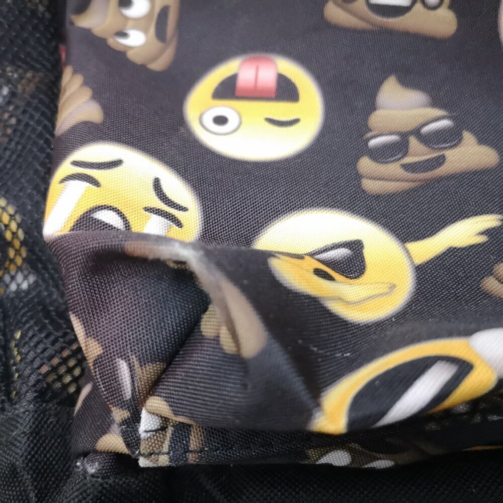 The Children's Place Youth's Unisex Black with Brown & Yellow Emoji's Backpack - Picture 10 of 10